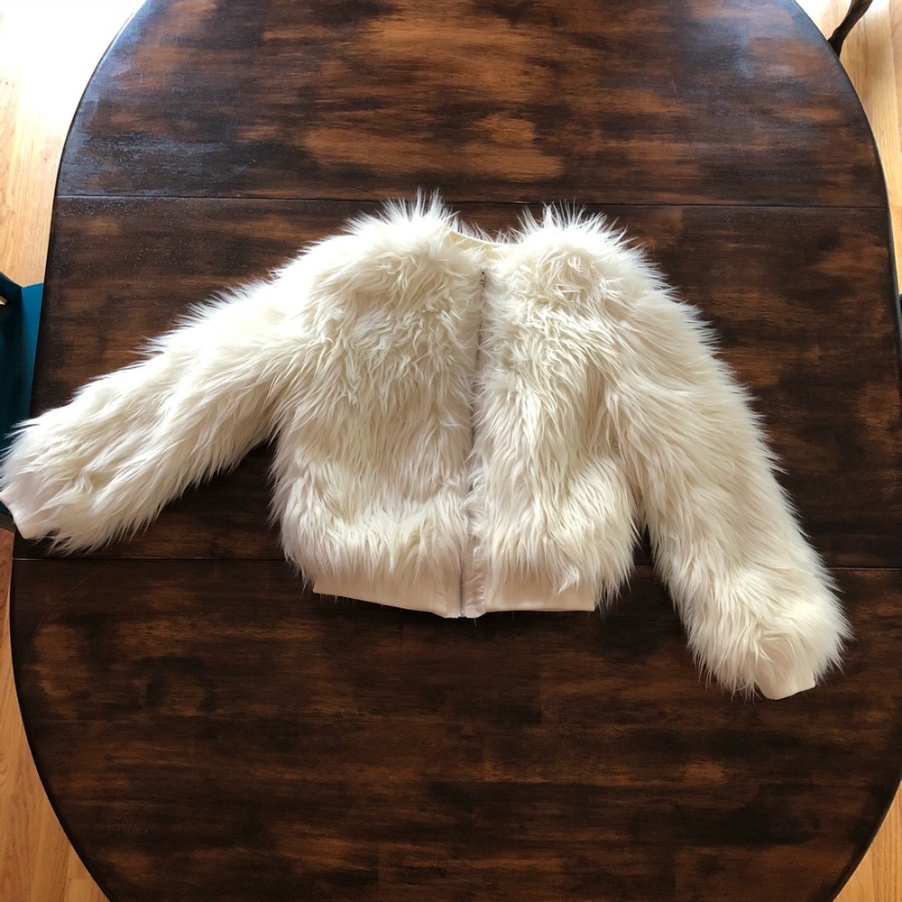 Girls Disney Descendants fuzzy coat